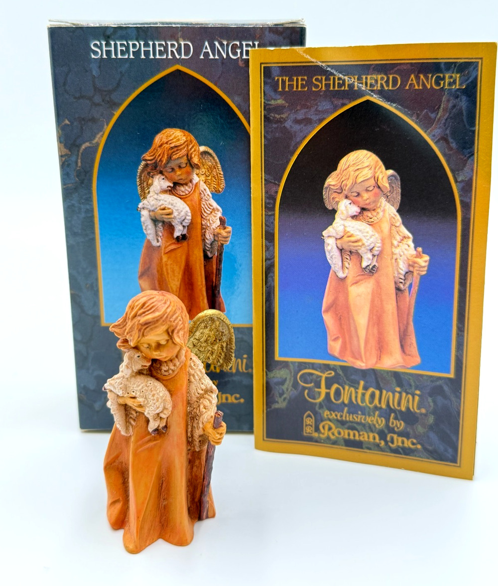 Fontanini by Roman Heirloom Nativity 5" Shepherd Angel Made in Italy Box Card 98